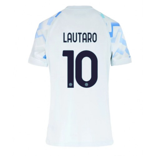Stroje piłkarskie Inter Milan Lautaro Martinez #10 Koszulka Wyjazdowej dla damskie 2025-26 Krótki Rękaw